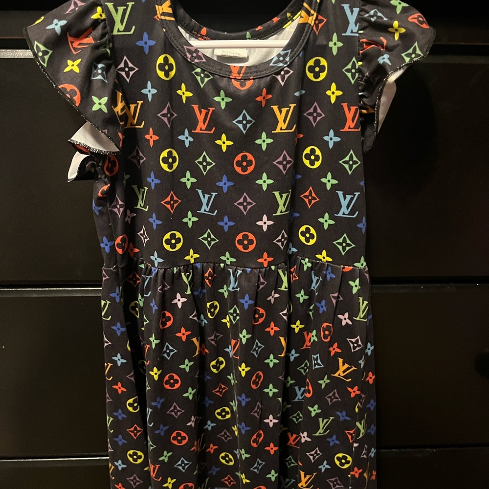Boutique style LV toddler dress